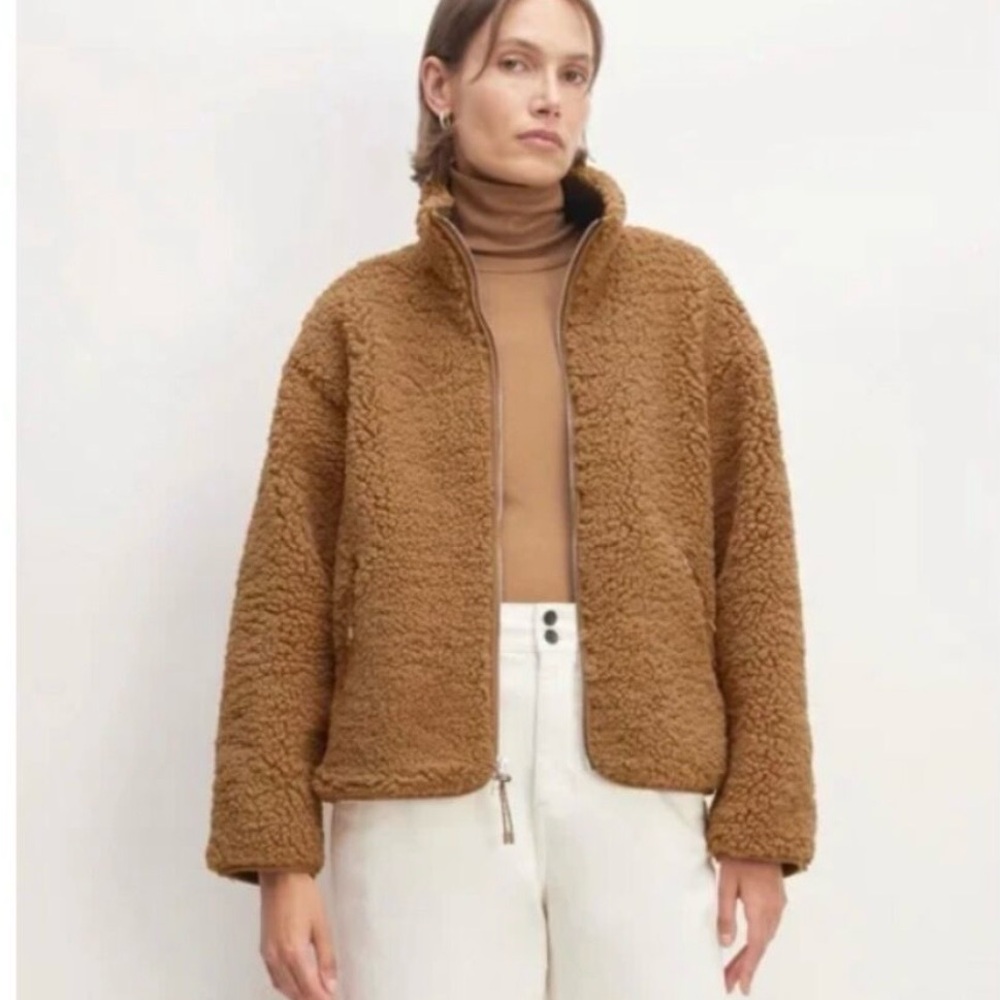 Everlane Tan Teddy Jacket
